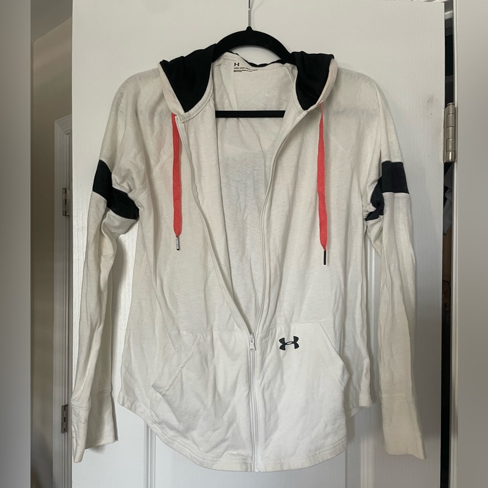 Under Armour Black and White Zip Up Jacket